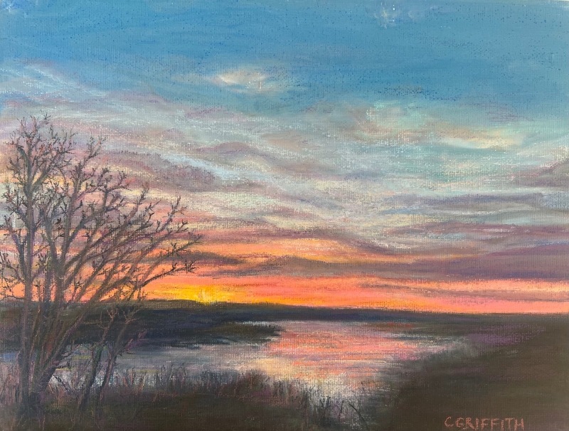 Dusk From Our Deck by artist Carolyn Griffith